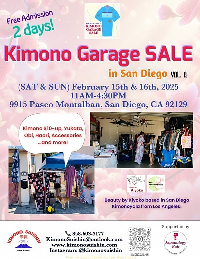 Kimonoyala Garage Sale in San Diego SAT&SUN 01/15-16/2025