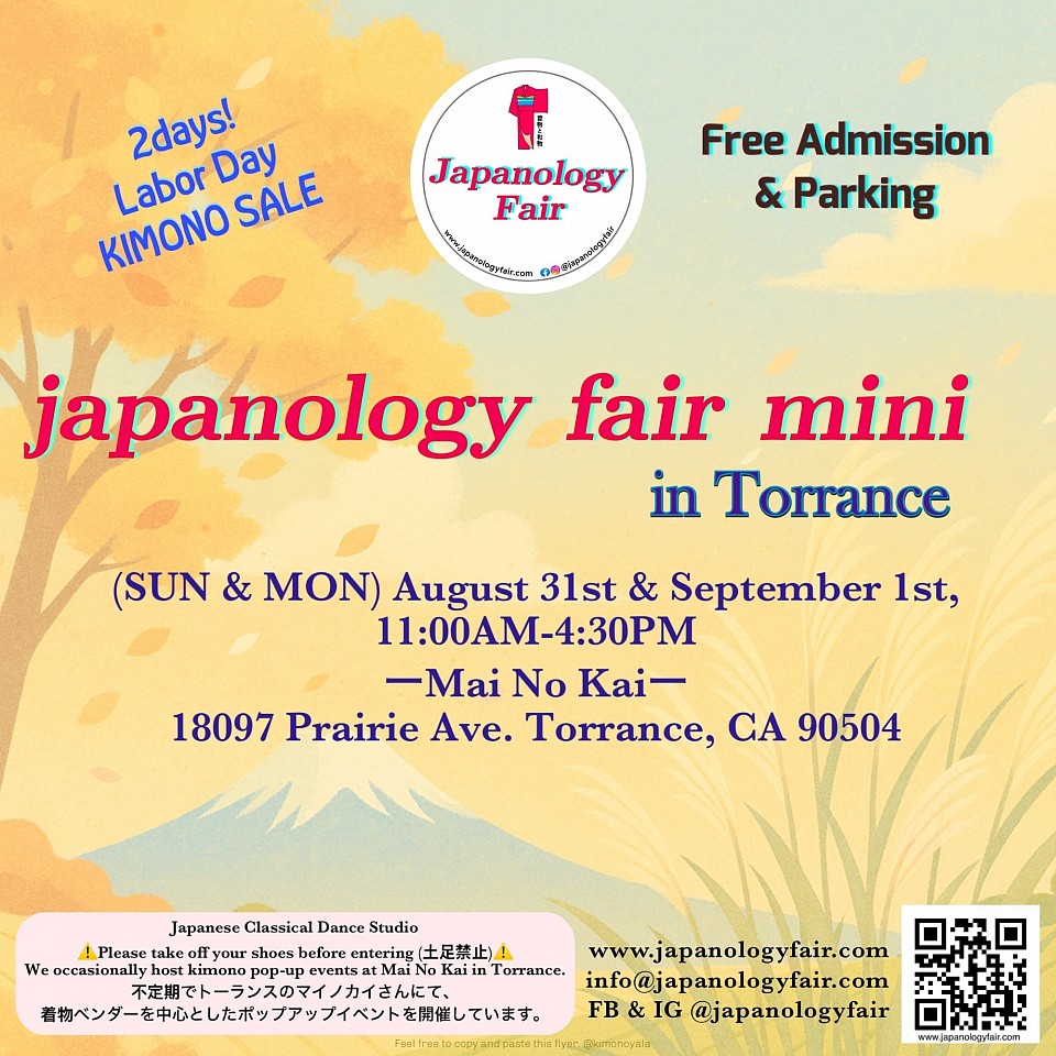 SUN & MON 08/31-09/01/2025 japanology fair mini in Torrance