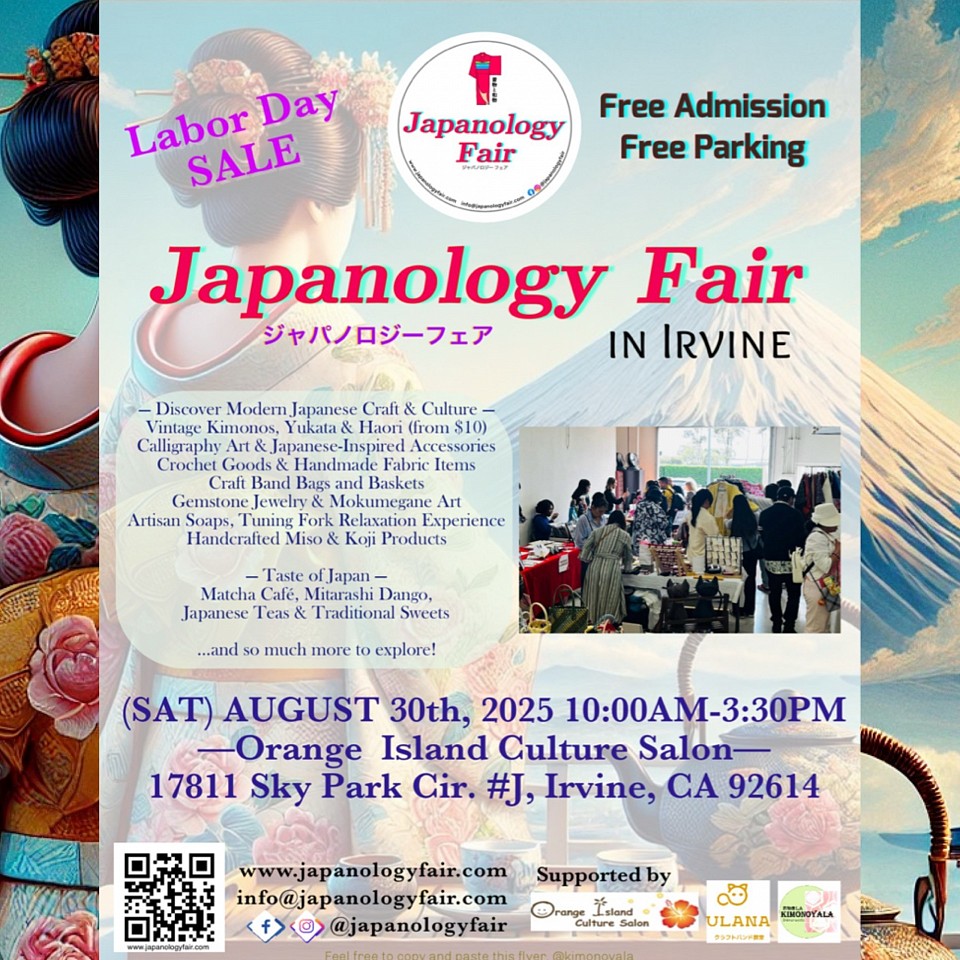 SAT 08/30/2025 Japanology Fair in Irvine