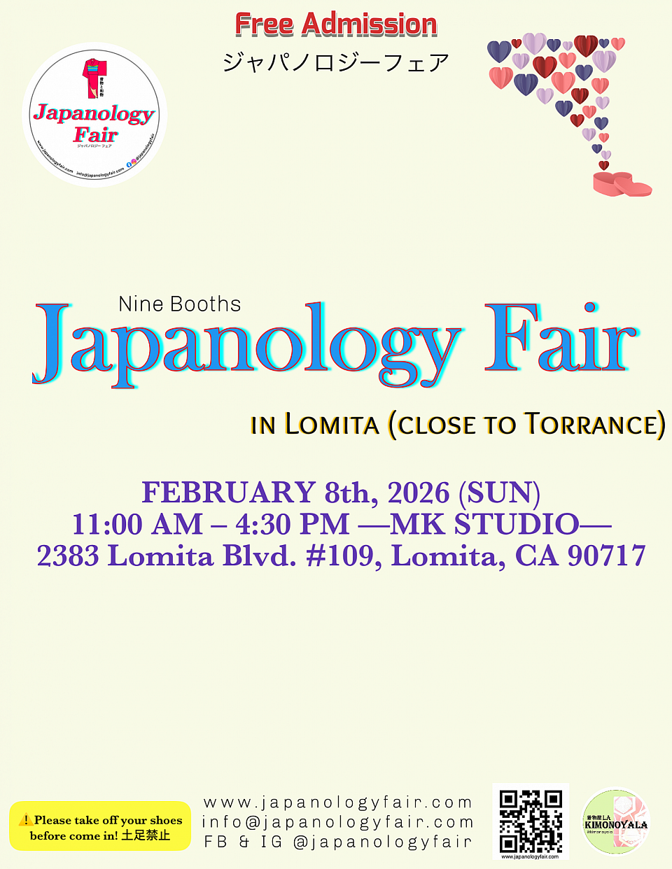 SUN 02/08/2026 Japanology Fair in Lomita, CA