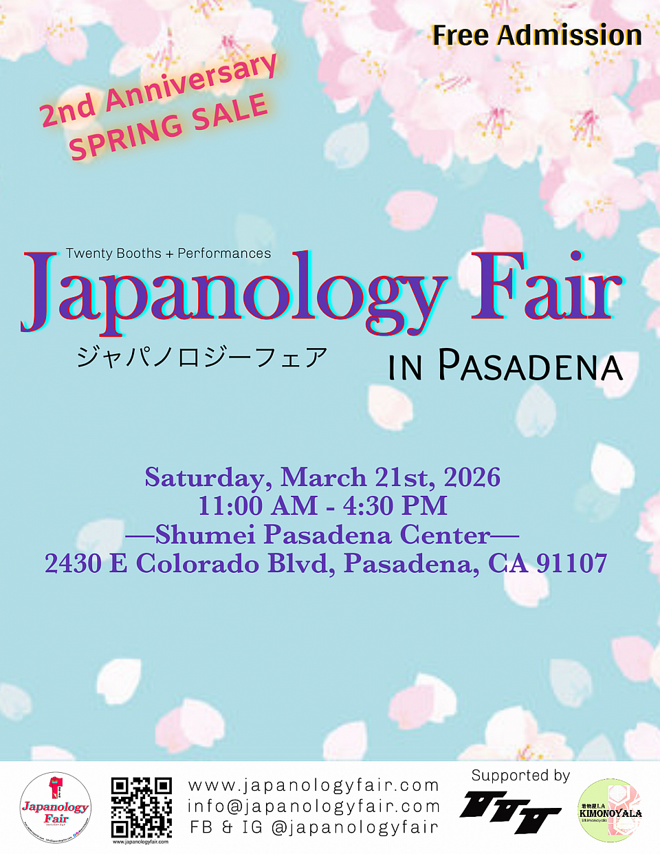 SAT 03/21/2026 Japanology Fair in Pasadena